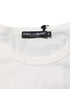 Dolce & Gabbana White Cotton DG Crown Embossed Men T-shirt